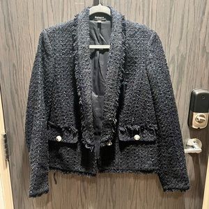 Black & Blue Tweed Blazer